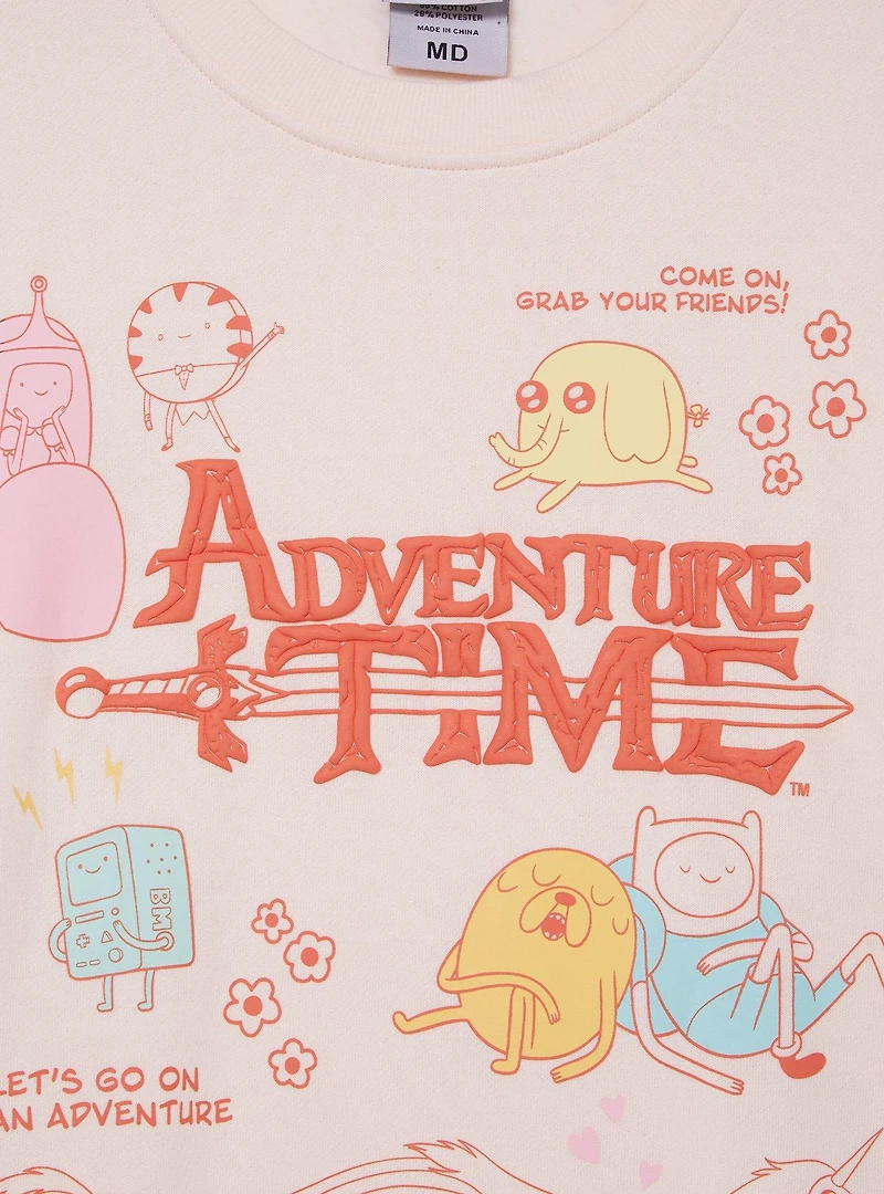 Adventure Time Multi-Character Doodle Crewneck — BoxLunch Exclusive