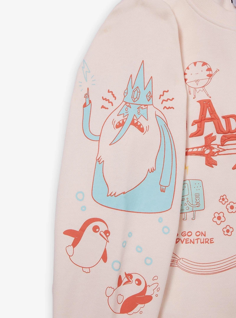Adventure Time Multi-Character Doodle Crewneck — BoxLunch Exclusive