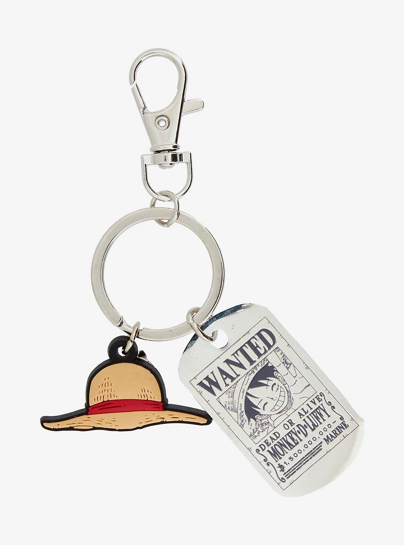 One Piece Luffy Wanted Multi Charm Keychain — BoxLunch Exclusive