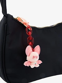 Strawberry Fruit Bat Flocked Keychain