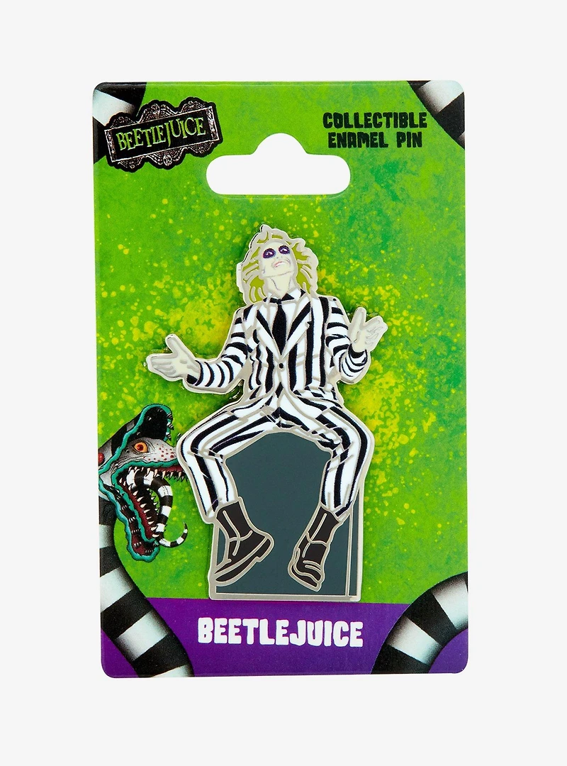 Beetlejuice Gravestone Beetlejuice Enamel Pin
