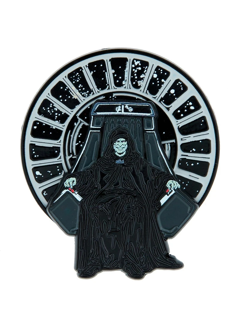 Star Wars Emperor Palpatine Spinning Enamel Pin — BoxLunch Exclusive