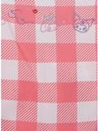 Sanrio My Melody & Kuromi Diner Checkered Tie-Back Women's Blouse - BoxLunch Exclusive