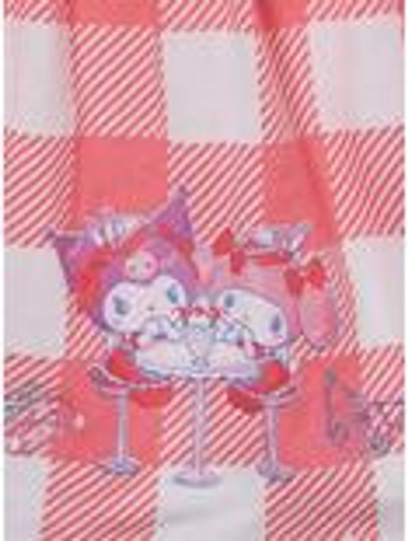 Sanrio My Melody & Kuromi Diner Checkered Tie-Back Women's Blouse - BoxLunch Exclusive