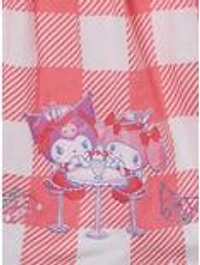 Sanrio My Melody & Kuromi Diner Checkered Tie-Back Women's Blouse - BoxLunch Exclusive