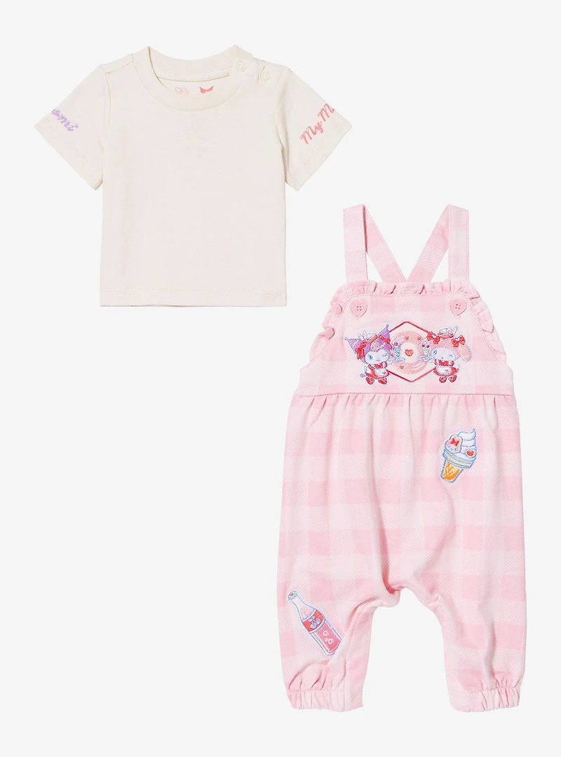 Sanrio My Melody & Kuromi Diner Infant Overall T-Shirt Set - BoxLunch Exclusive
