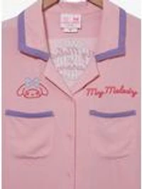 Sanrio My Melody Diner Women's Cropped Woven Button-Up - BoxLunch Exclusive