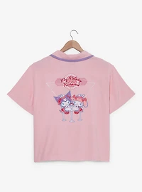 Sanrio My Melody Diner Women's Plus Cropped Woven Button-Up - BoxLunch Exclusive