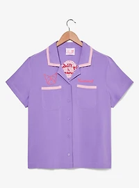 Sanrio Kuromi Diner Women's Cropped Woven Button-Up - BoxLunch Exclusive