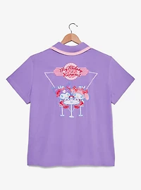 Sanrio Kuromi Diner Women's Plus Cropped Woven Button-Up - BoxLunch Exclusive