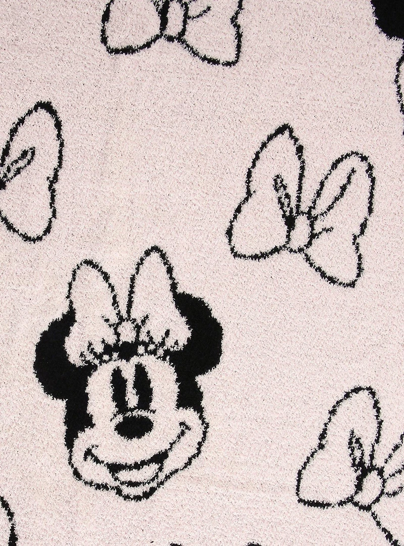 Disney Minnie Mouse Bow Allover Print Feather Throw