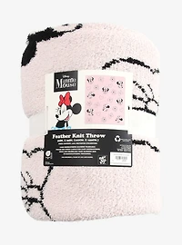 Disney Minnie Mouse Bow Allover Print Feather Throw