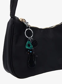 Coraline The Cat Button Multi Charm Keychain