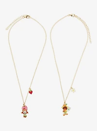 Strawberry Shortcake Orange Blossom and Strawberry Shortcake Bestie Necklace Set