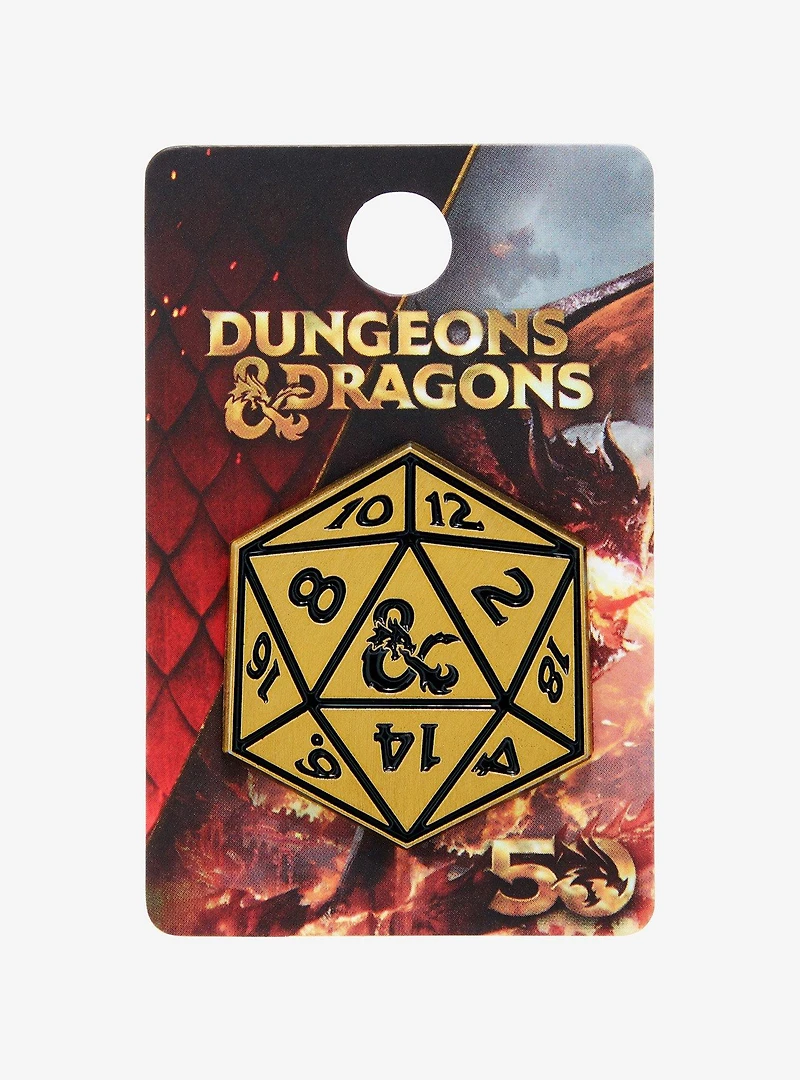 Dungeons & Dragons 50th Anniversary Dice Enamel Pin — BoxLunch Exclusive