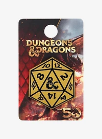 Dungeons & Dragons 50th Anniversary Dice Enamel Pin — BoxLunch Exclusive