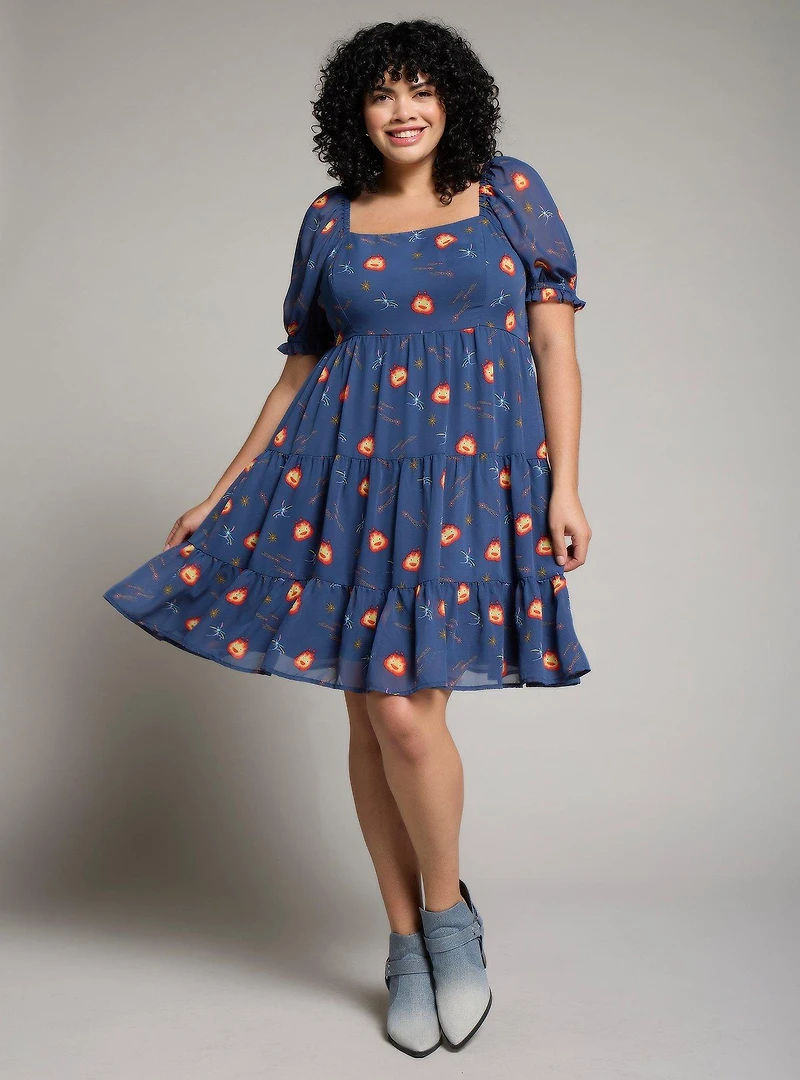 Her Universe Studio Ghibli® Howl's Moving Castle Calcifer Starry Plus Dress — BoxLunch Exclusive