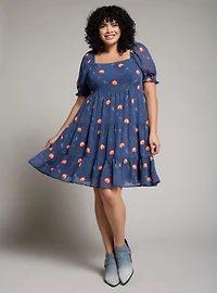 Her Universe Studio Ghibli® Howl's Moving Castle Calcifer Starry Plus Dress — BoxLunch Exclusive