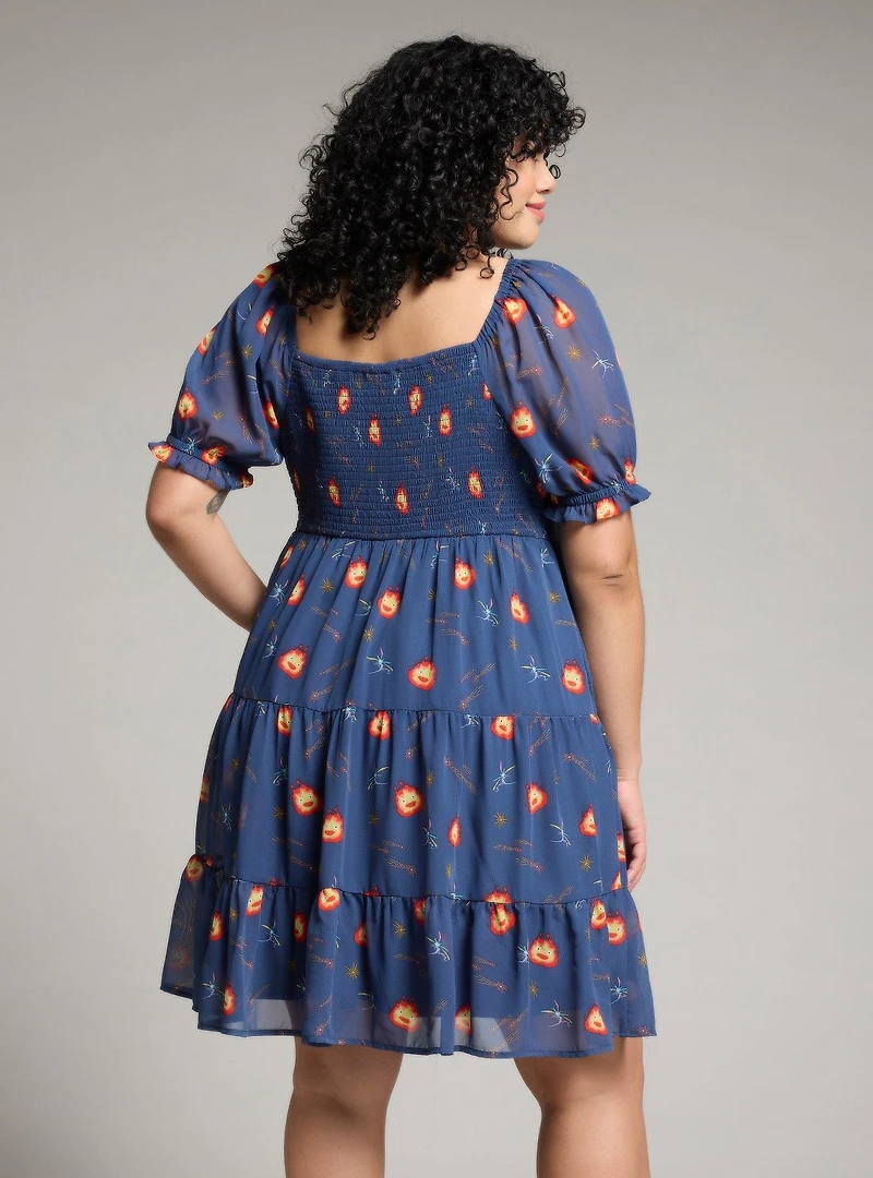 Her Universe Studio Ghibli® Howl's Moving Castle Calcifer Starry Plus Dress — BoxLunch Exclusive
