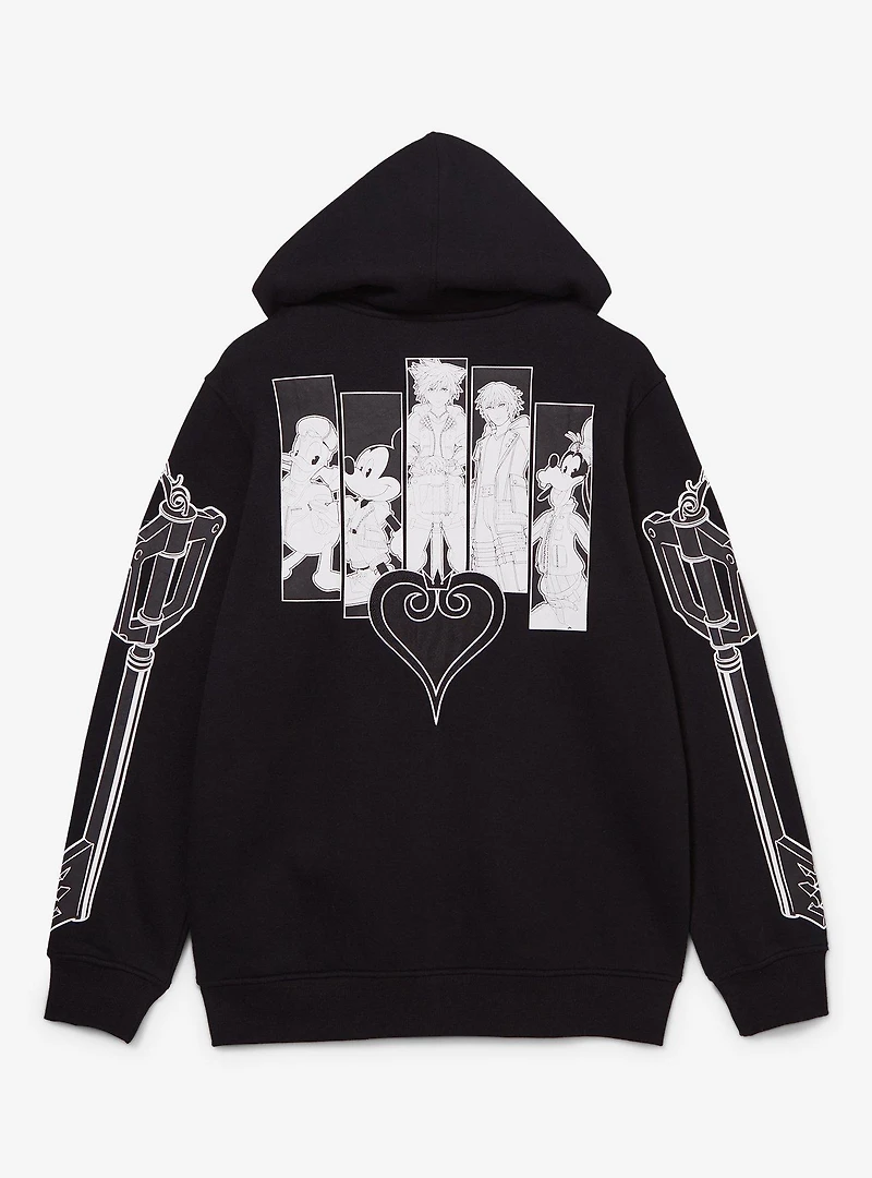 Disney Kingdom Hearts Character Panel Zippered Hoodie - BoxLunch Exclusive