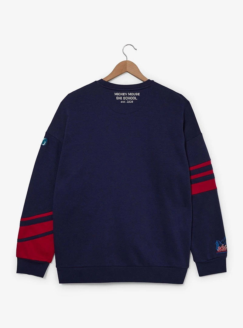 Disney Mickey and Friends Ski Striped Crewneck - BoxLunch Exclusive