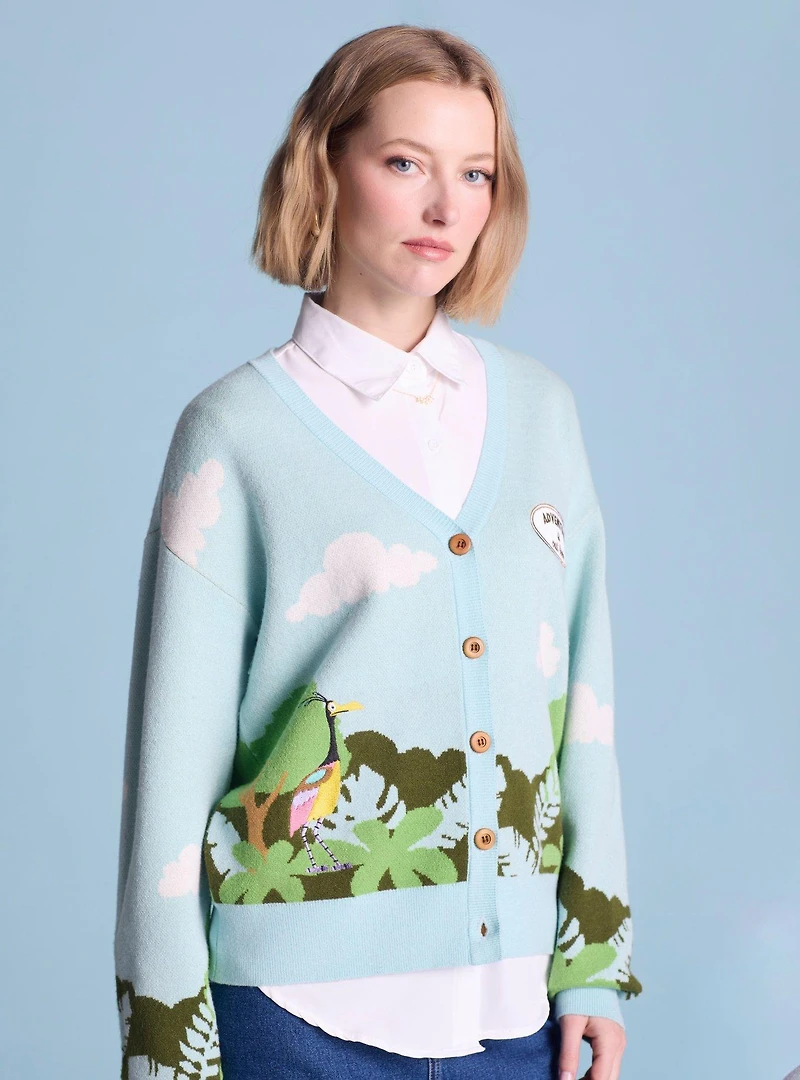 Disney Pixar Up Adventure Is Out There Scenic Women's Knit Cardigan — BoxLunch Exclusive