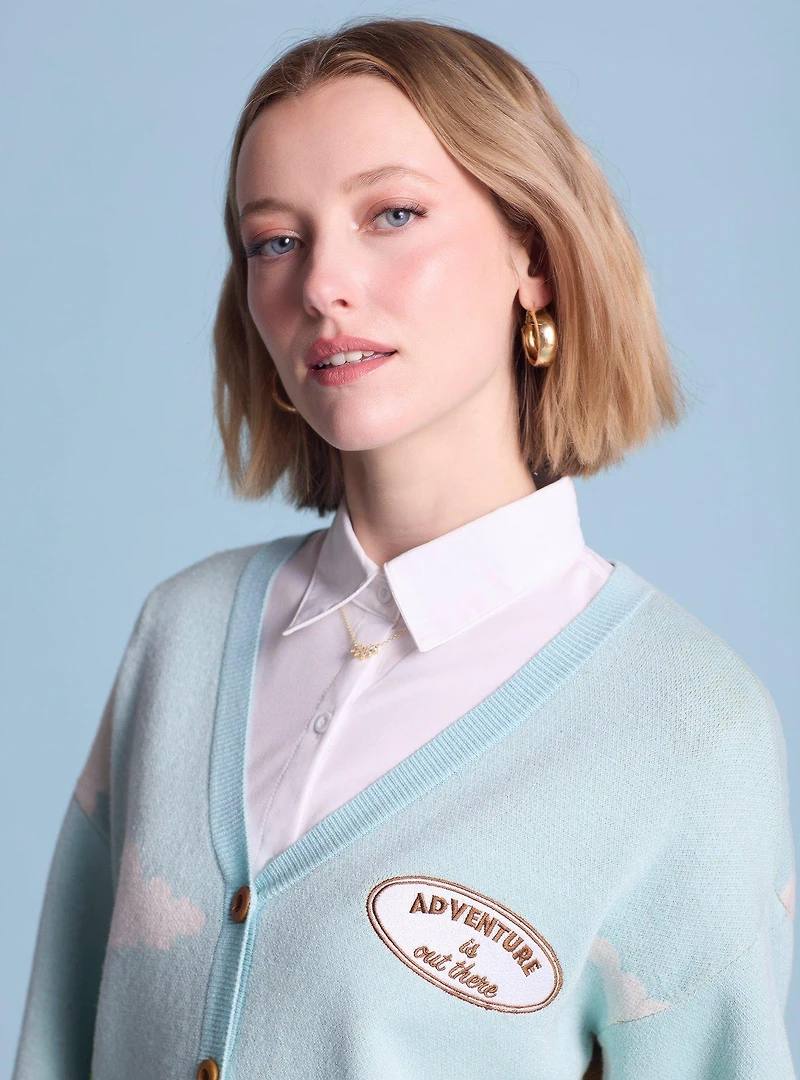 Disney Pixar Up Adventure Is Out There Scenic Women's Knit Cardigan — BoxLunch Exclusive
