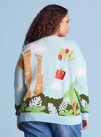 Disney Pixar Up Adventure Is Out There Scenic Women's Plus Knit Cardigan — BoxLunch Exclusive