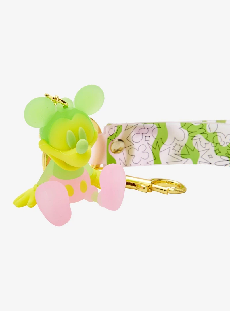Loungefly Mickey Mouse Black Light Reactive Multi-Charm Keychain