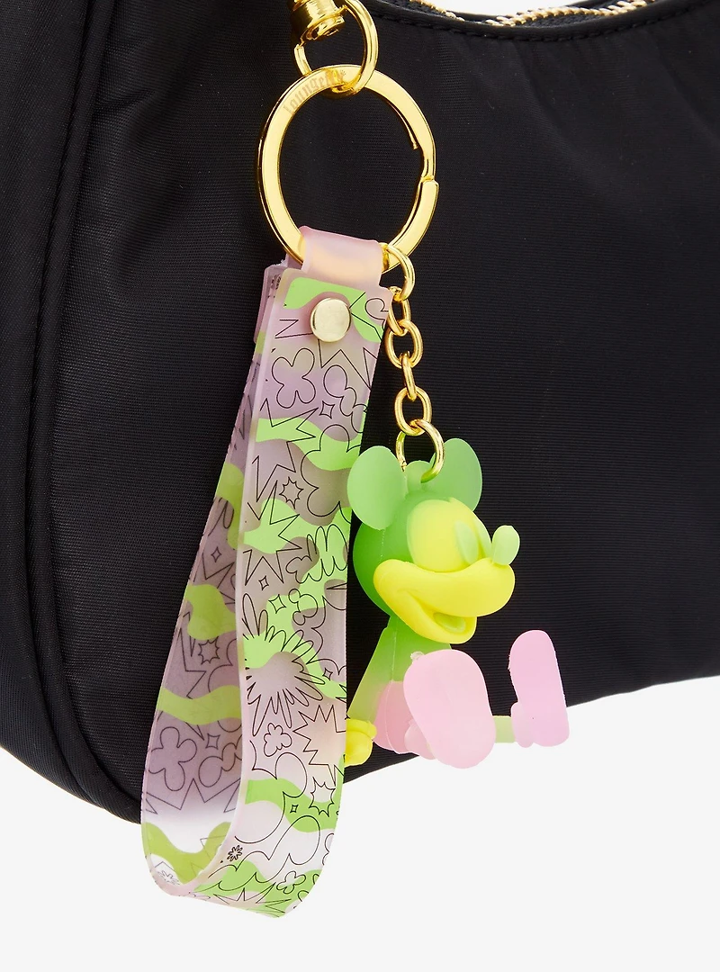 Loungefly Mickey Mouse Black Light Reactive Multi-Charm Keychain