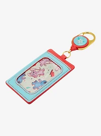 Loungefly Disney Lilo & Stitch Angel & Stitch Floral Heart Retractable Lanyard