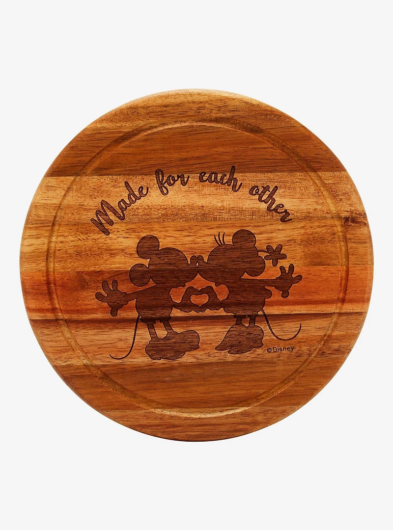 Disney Mickey & Minnie Cheese Board and Utensil Set