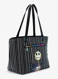Disney The Nightmare Before Christmas Jack Skellington Striped Portable Cooler Tote