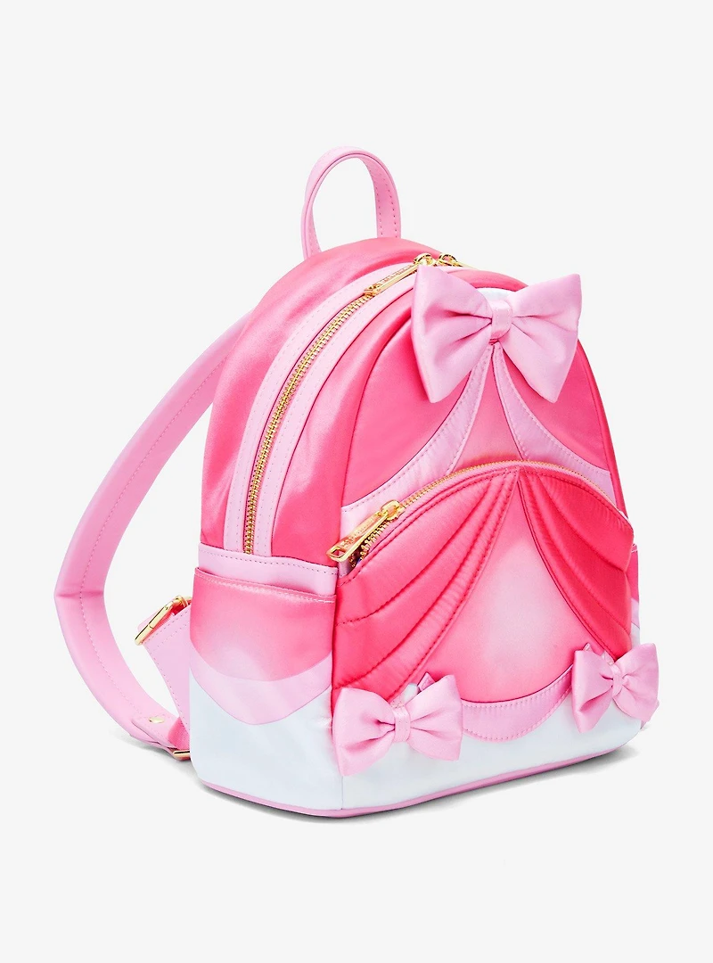 Loungefly Disney Cinderella 75th Anniversary Pink Dress Figural Mini Backpack