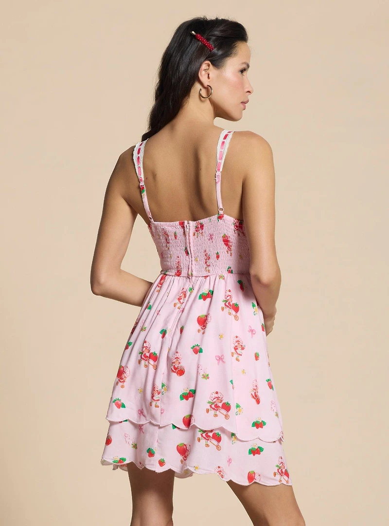 Strawberry Shortcake Coquette Allover Print Dress — BoxLunch Exclusive