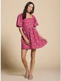 Disney Minnie Mouse Embroidered Hearts Smock Dress - BoxLunch Exclusive