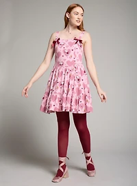 Peanuts Snoopy & Woodstock Hearts Pink Tank Dress — BoxLunch Exclusive