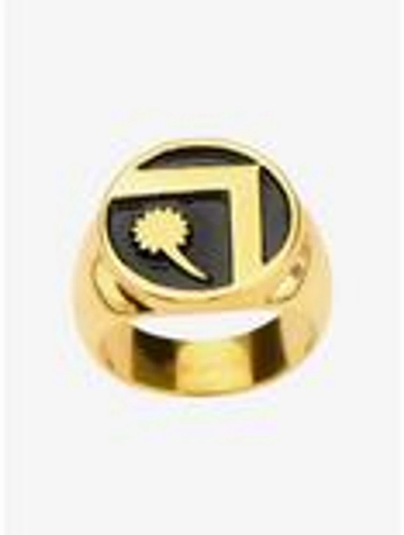 DC Comics Superman Legion of Superheroes Gold Plated Ring