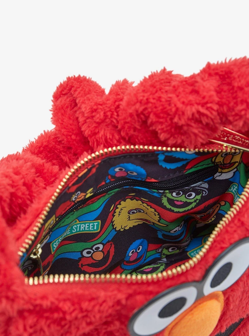 Loungefly Sesame Street Plush Elmo Crossbody Bag