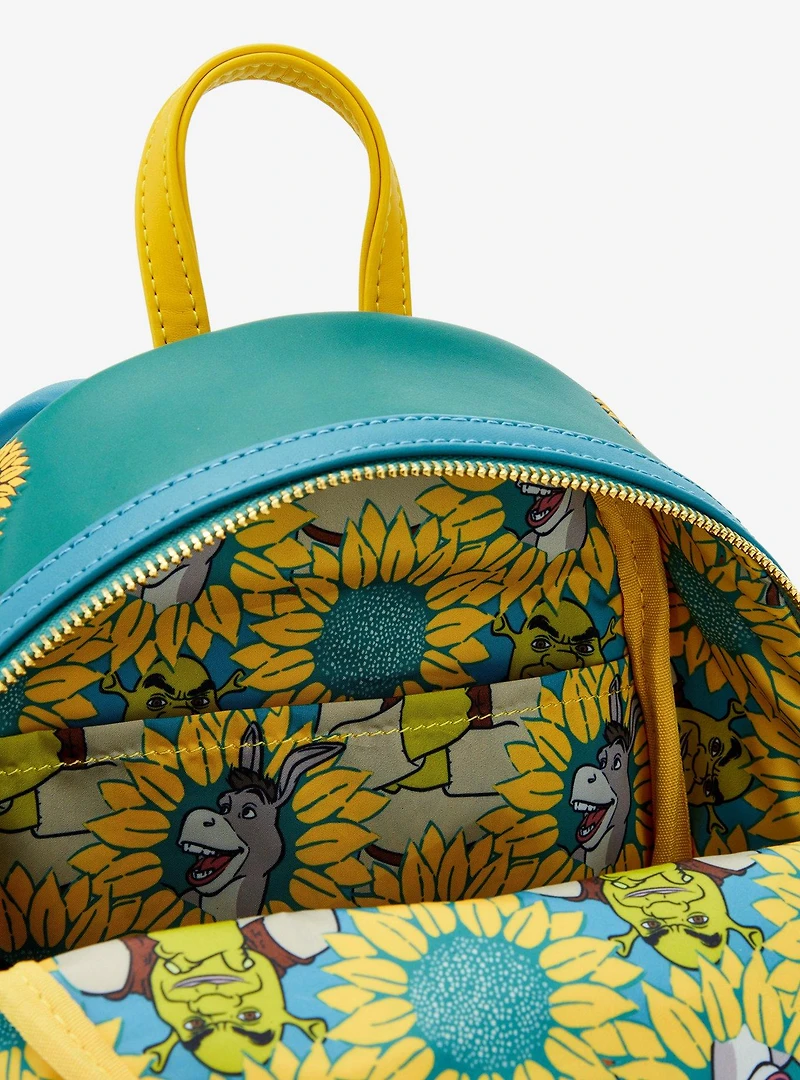 Loungefly DreamWorks Shrek Donkey & Shrek Sunflower Field Mini Backpack
