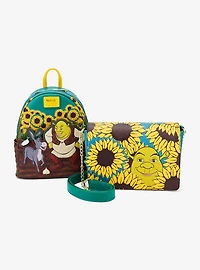Loungefly DreamWorks Shrek Donkey & Shrek Sunflowers Crossbody Bag