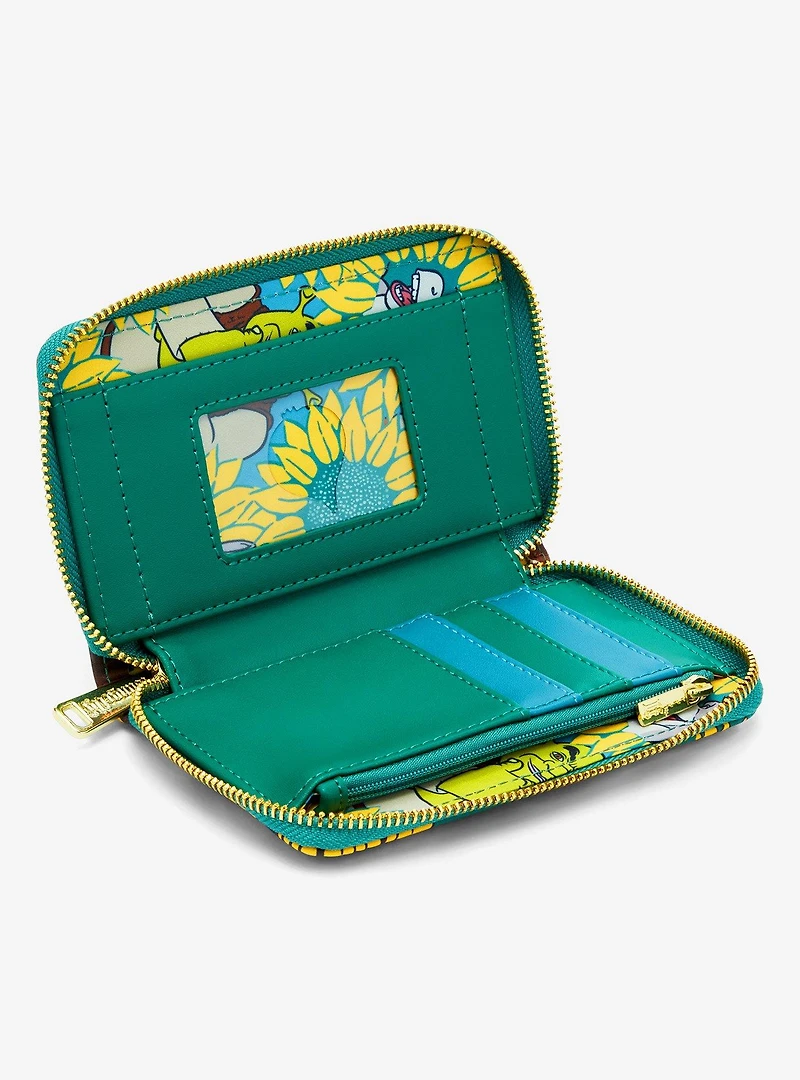 Loungefly DreamWorks Shrek Donkey & Shrek Sunflower Field Small Zip Wallet