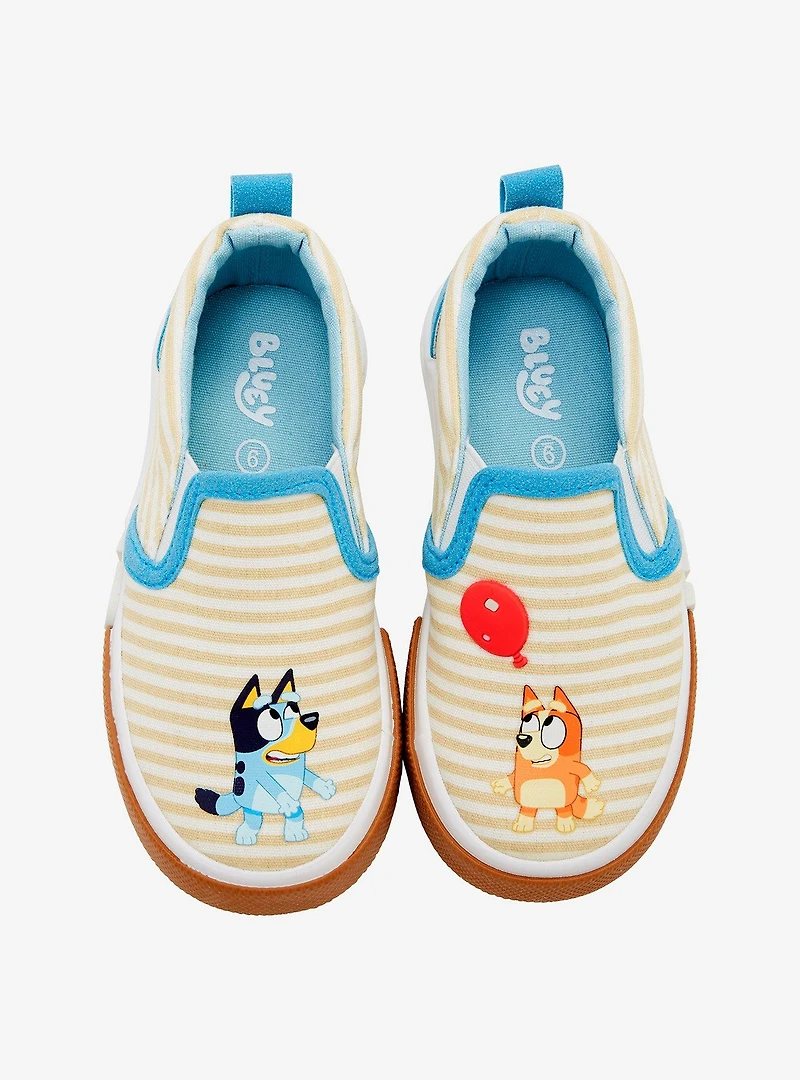 Bluey Striped & Bingo Toddler Slip-On Shoes