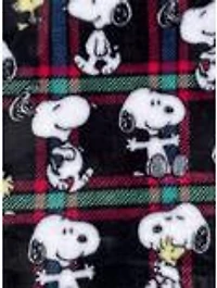 Snoopy Plaid Hugs Plush Youth Pajama Pant