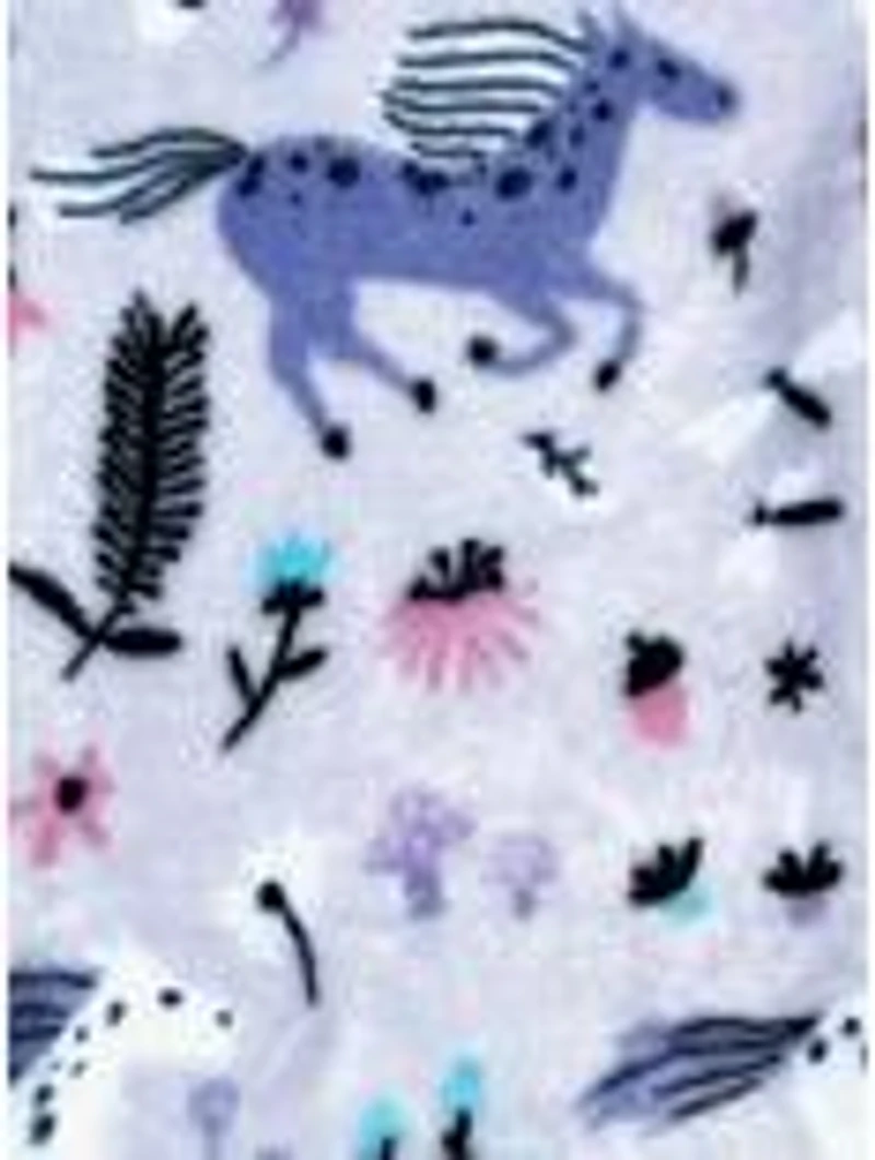 Frolic the Flowers Raglan Long Sleeve Plush Youth Pajama Set