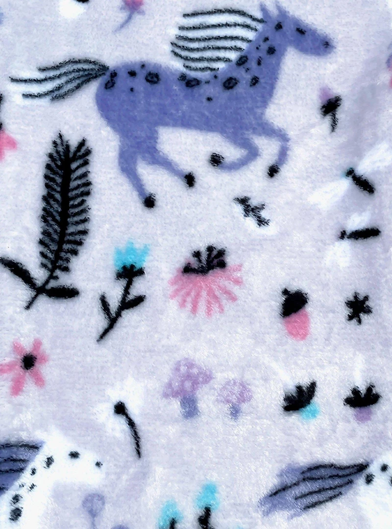 Frolic the Flowers Raglan Long Sleeve Plush Youth Pajama Set