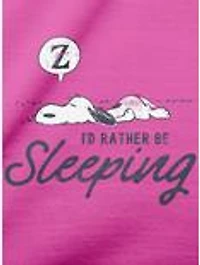 Snoopy Peanuts Rather Be Sleeping Youth Pajama Set