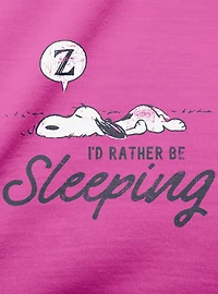 Snoopy Peanuts Rather Be Sleeping Youth Pajama Set