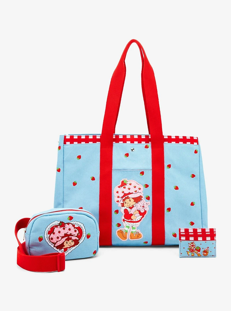 Strawberry Shortcake Embroidered Denim Tote Bag — BoxLunch Exclusive