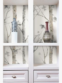 Birch Trees Brown Peel & Stick Wallpaper